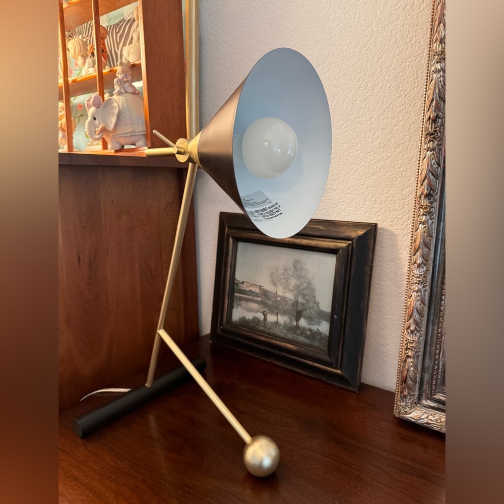 Mid Century Nightstand Light Funnel 1 Light Night Table Lamp